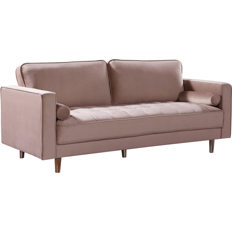 Meridian Emily Pink Velvet Sofa IMAGE 1