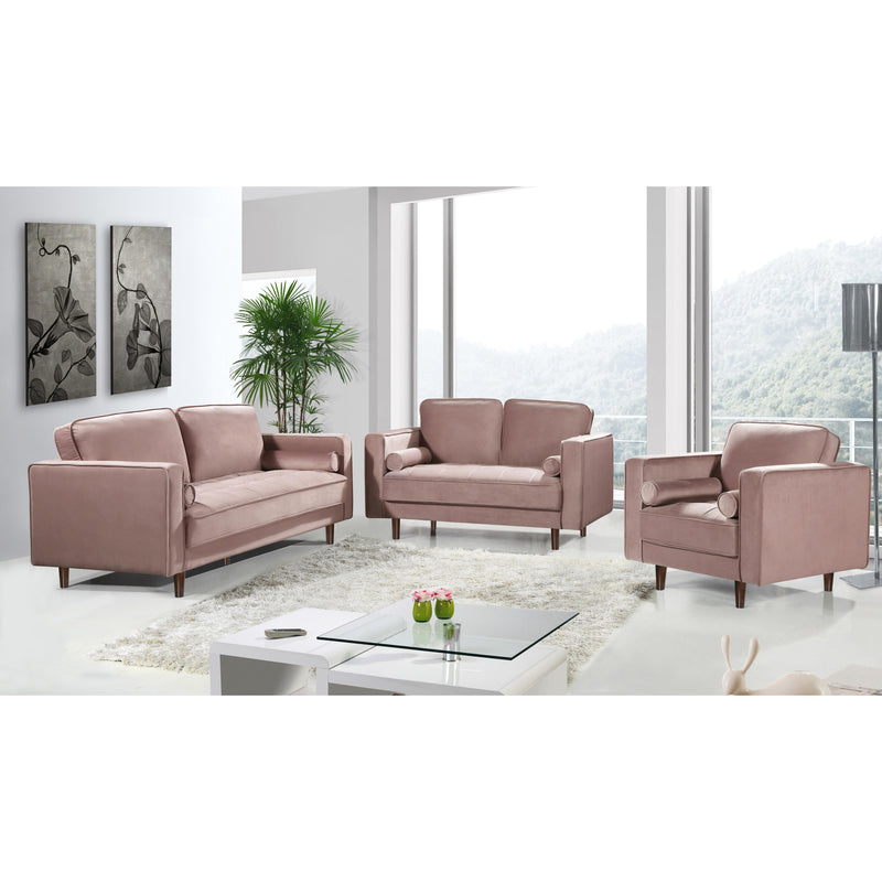 Meridian Emily Pink Velvet Sofa IMAGE 5