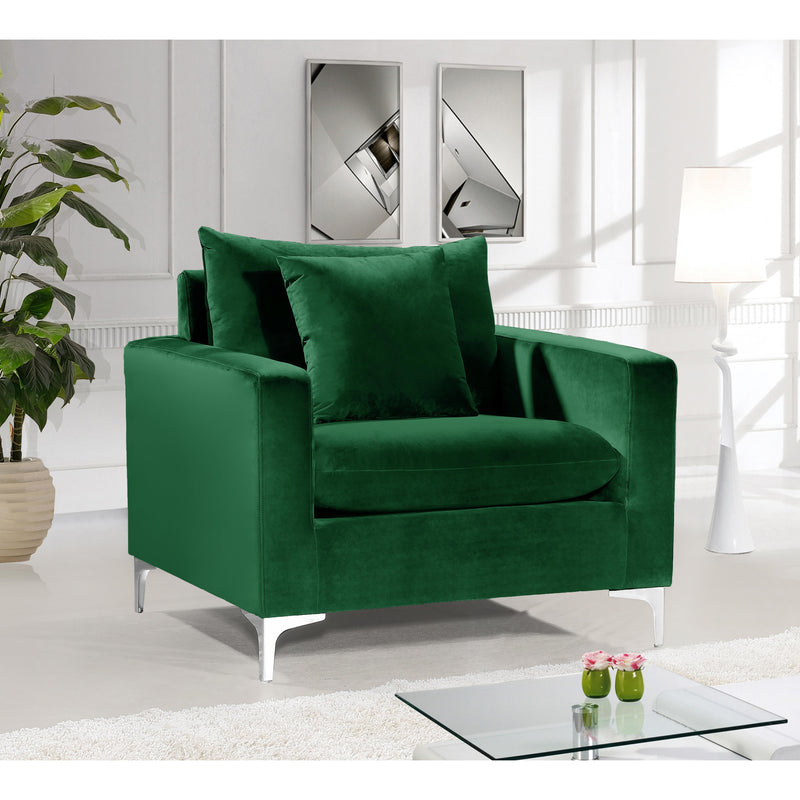 Meridian Naomi Green Velvet Chair IMAGE 4