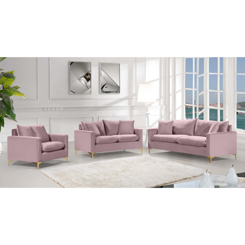 Meridian Naomi Pink Velvet Chair IMAGE 5