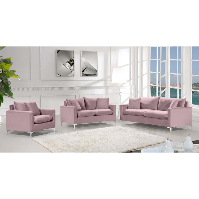 Meridian Naomi Pink Velvet Chair IMAGE 6