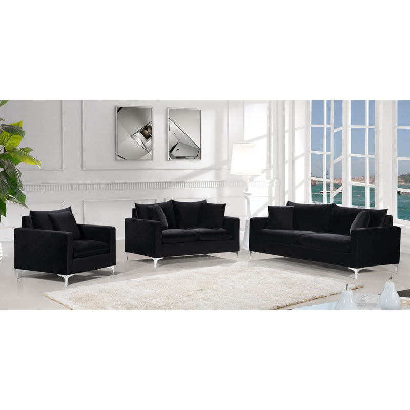 Meridian Naomi Black Velvet Sofa IMAGE 7