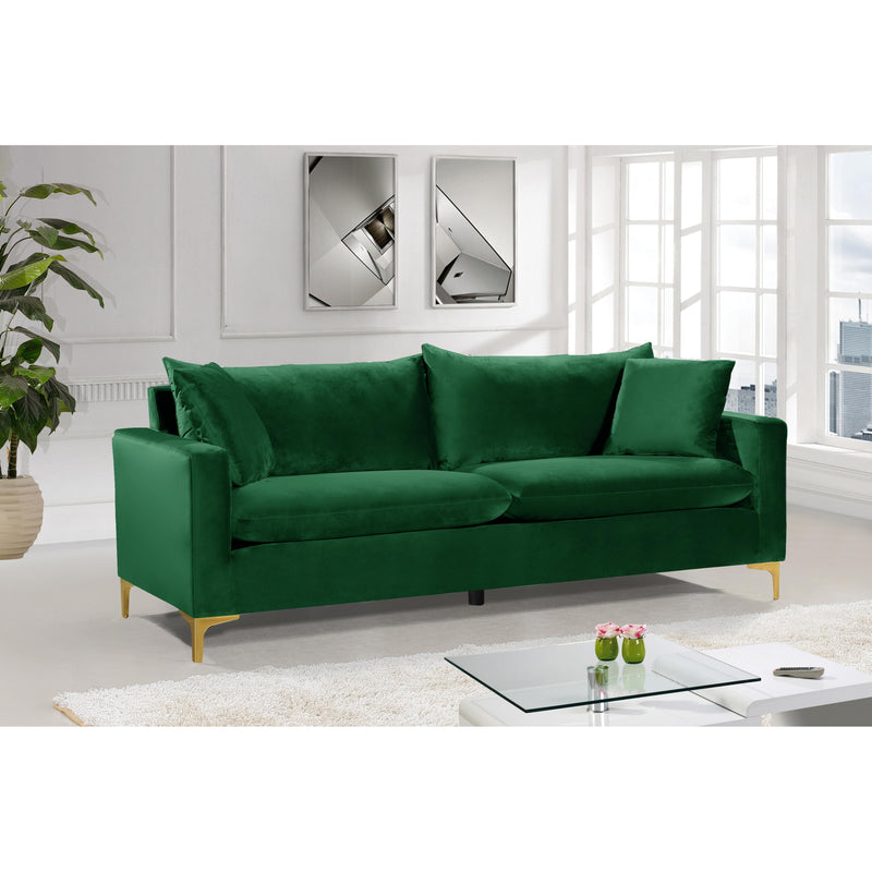 Meridian Naomi Green Velvet Sofa IMAGE 4