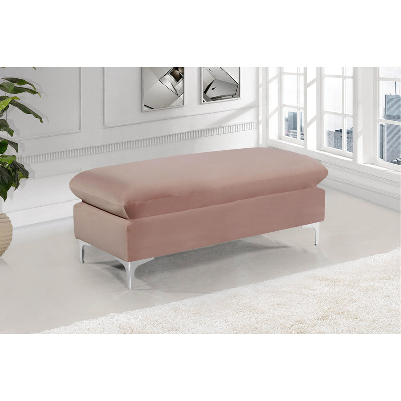 Meridian Naomi Pink Velvet 2 pc Reversible Sectional IMAGE 14