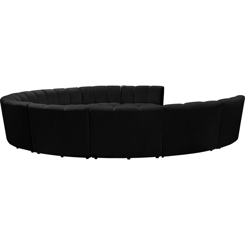 Meridian Infinity Black Velvet 10pc. Modular Sectional IMAGE 3