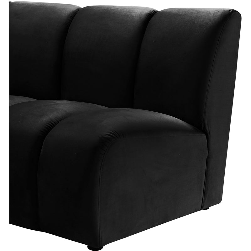 Meridian Infinity Black Velvet 10pc. Modular Sectional IMAGE 5