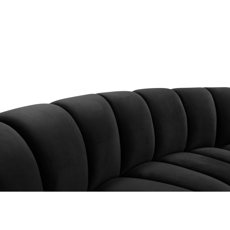 Meridian Infinity Black Velvet 10pc. Modular Sectional IMAGE 7