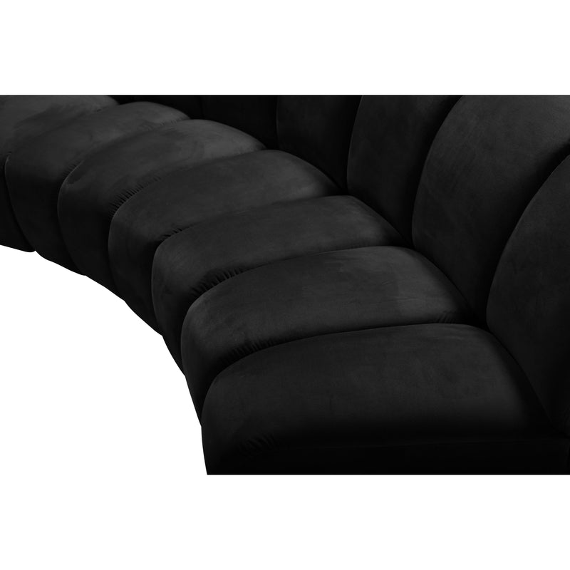 Meridian Infinity Black Velvet 10pc. Modular Sectional IMAGE 8