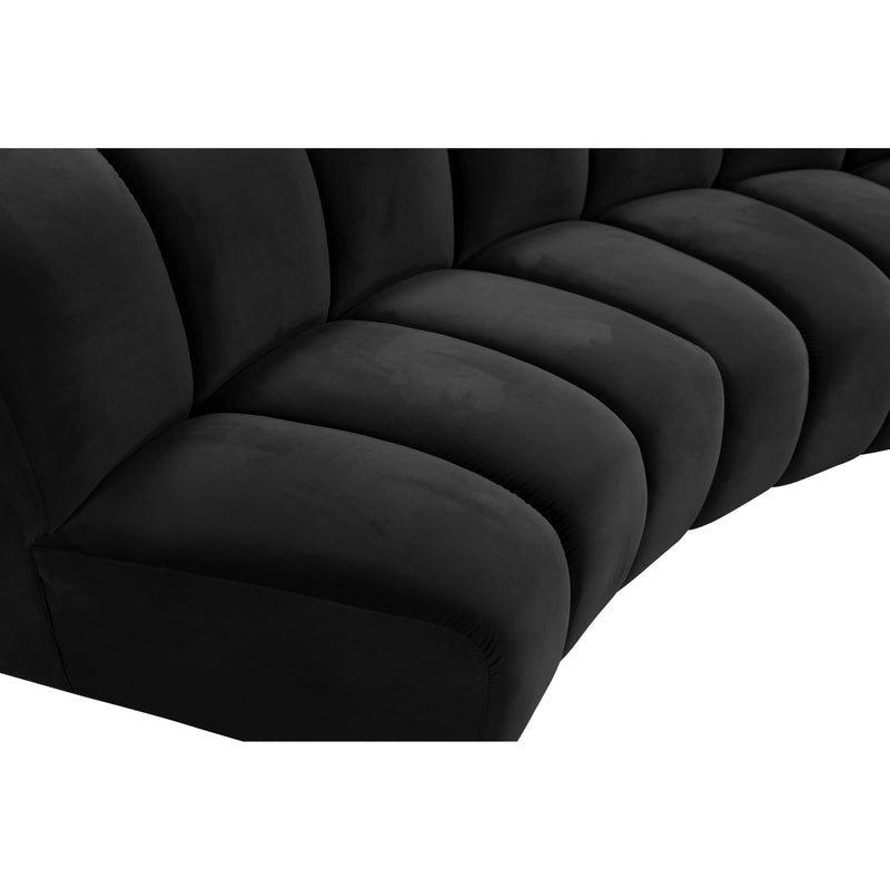 Meridian Infinity Black Velvet 10pc. Modular Sectional IMAGE 9