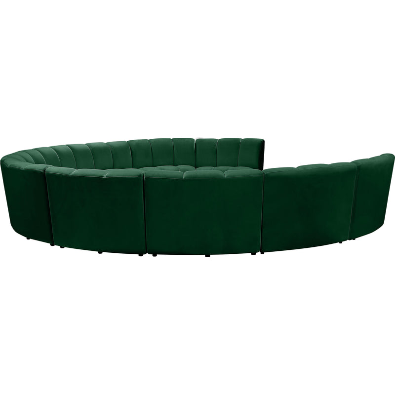 Meridian Infinity Green Velvet 10pc. Modular Sectional IMAGE 4