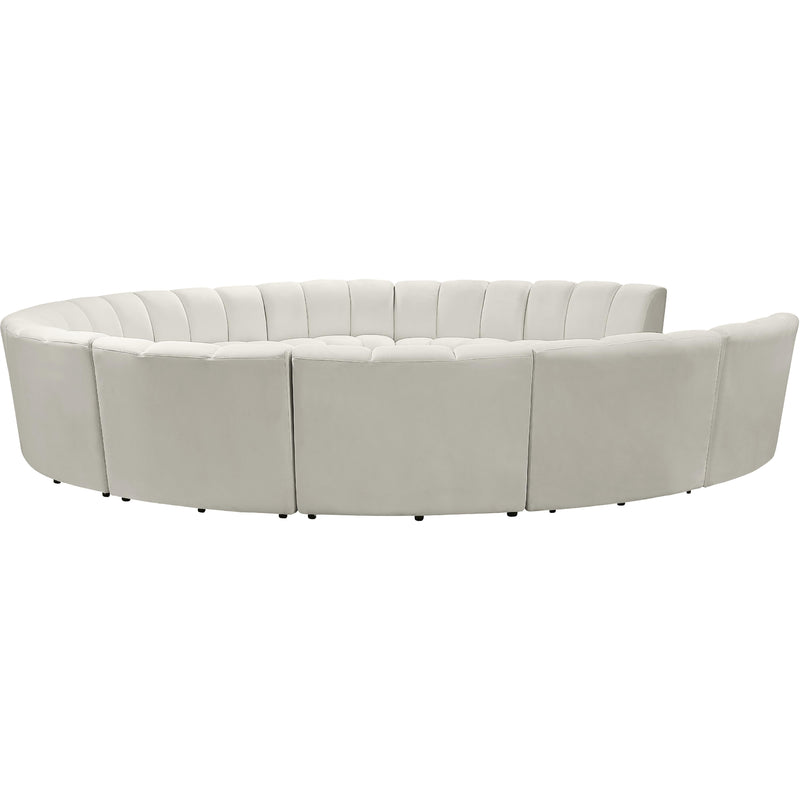 Meridian Infinity Cream Velvet 11pc. Modular Sectional IMAGE 3