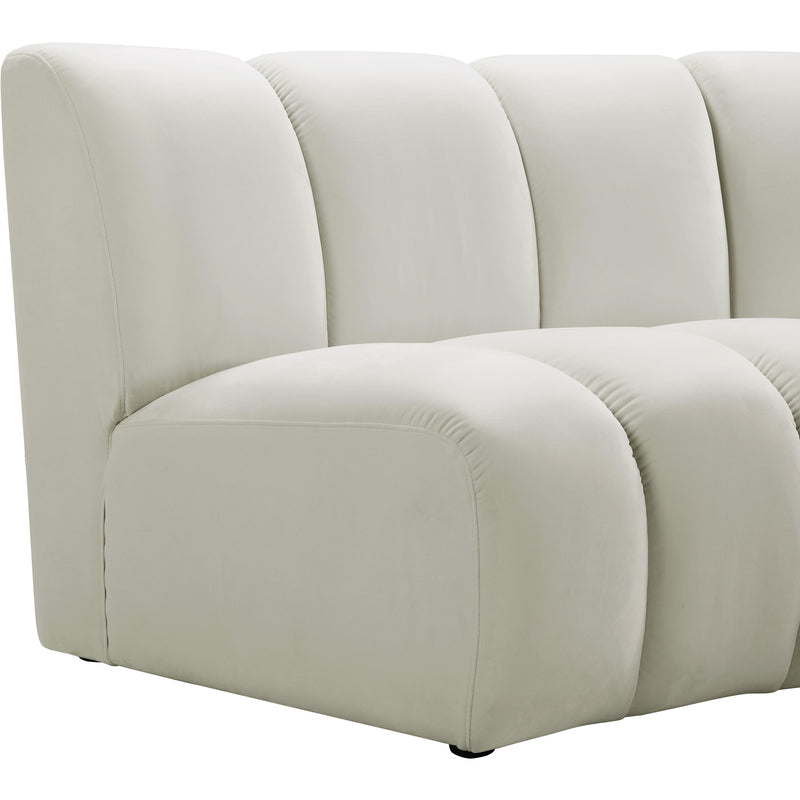 Meridian Infinity Cream Velvet 11pc. Modular Sectional IMAGE 6