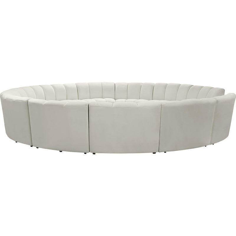 Meridian Infinity Cream Velvet 12pc. Modular Sectional IMAGE 4