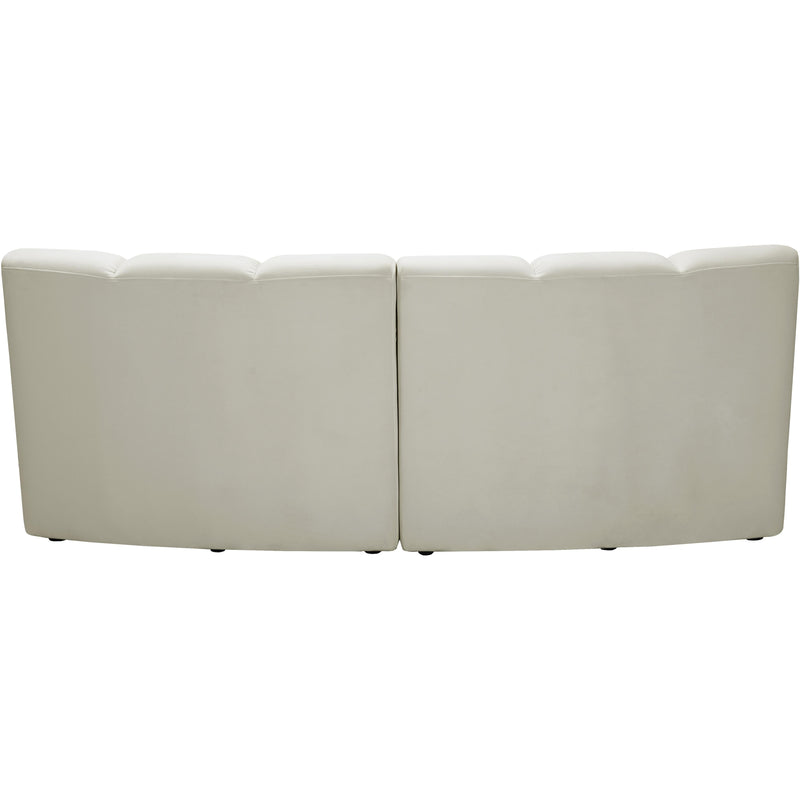 Meridian Infinity Cream Velvet 2pc. Modular Sectional IMAGE 4