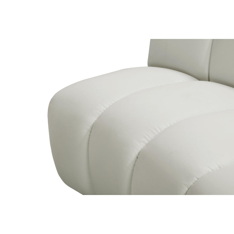 Meridian Infinity Cream Velvet 2pc. Modular Sectional IMAGE 5