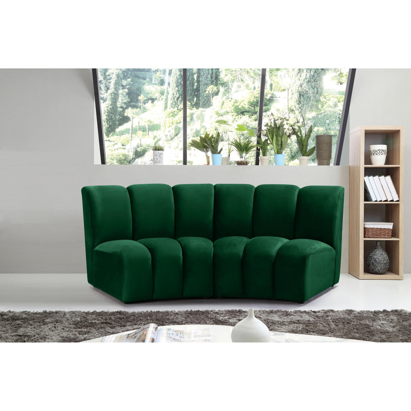 Meridian Infinity Green Velvet 2pc. Modular Sectional IMAGE 10