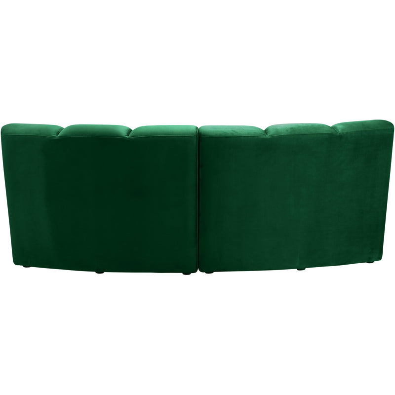 Meridian Infinity Green Velvet 2pc. Modular Sectional IMAGE 4