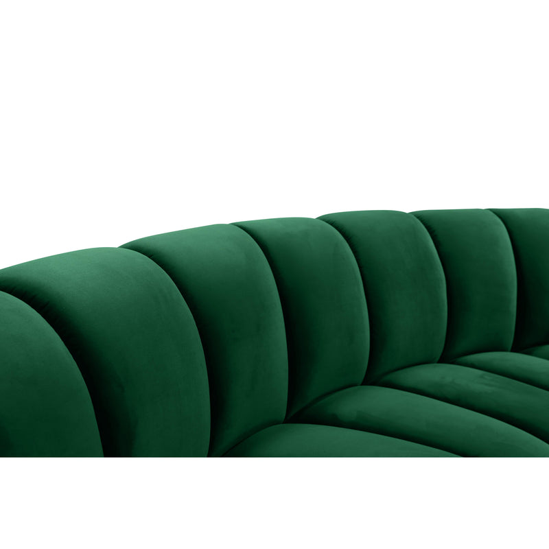 Meridian Infinity Green Velvet 2pc. Modular Sectional IMAGE 7