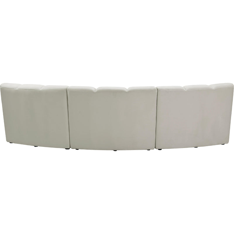 Meridian Infinity Cream Velvet 3pc. Modular Sectional IMAGE 4