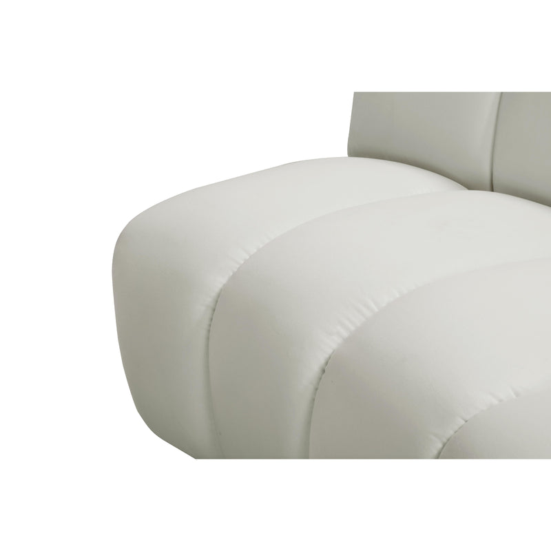 Meridian Infinity Cream Velvet 3pc. Modular Sectional IMAGE 7