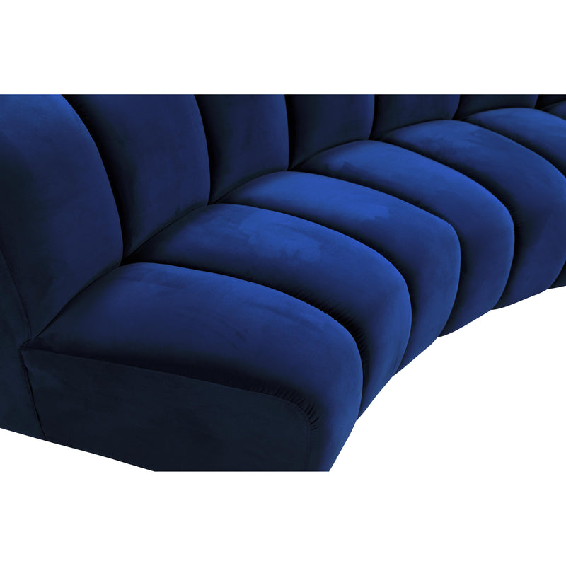 Meridian Infinity Navy Velvet 3pc. Modular Sectional IMAGE 9