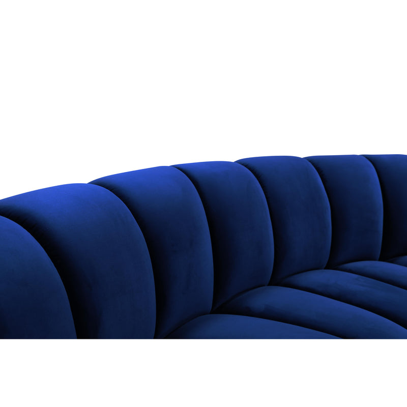 Meridian Infinity Navy Velvet 4pc. Modular Sectional IMAGE 8