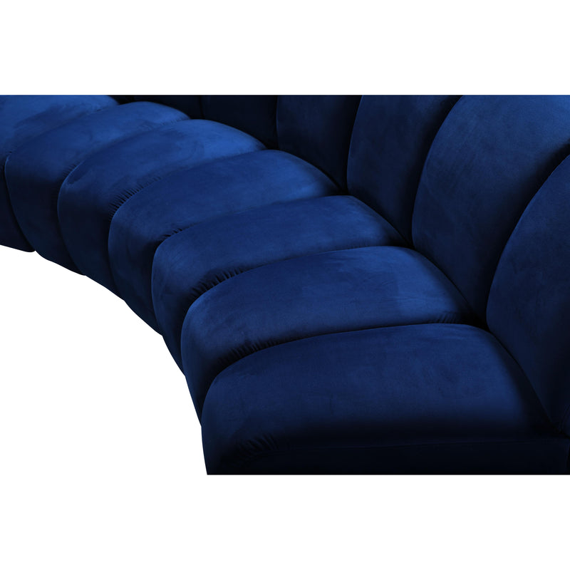 Meridian Infinity Navy Velvet 4pc. Modular Sectional IMAGE 9