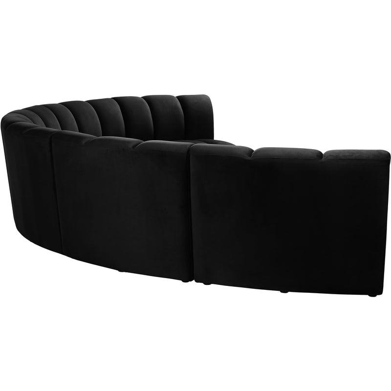 Meridian Infinity Black Velvet 6pc. Modular Sectional IMAGE 5