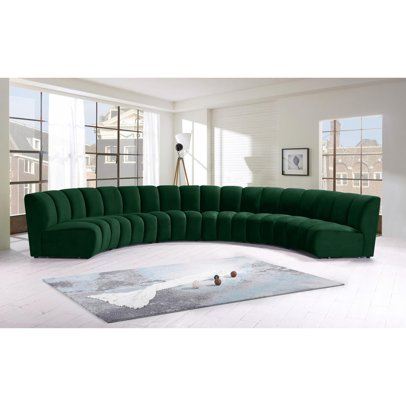 Meridian Infinity Green Velvet 6pc. Modular Sectional IMAGE 12