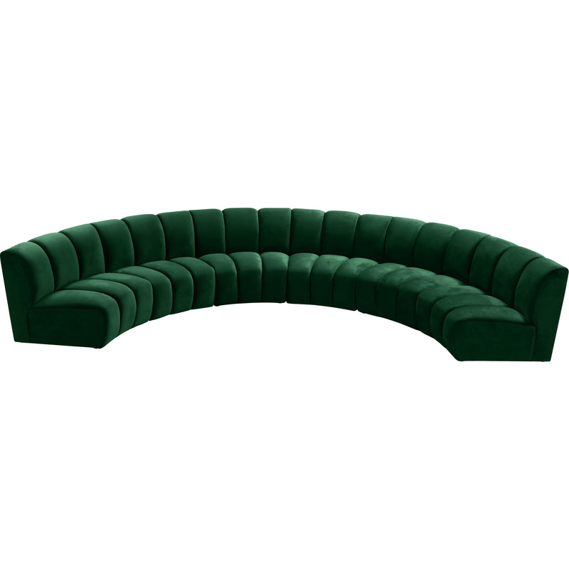 Meridian Infinity Green Velvet 6pc. Modular Sectional IMAGE 2