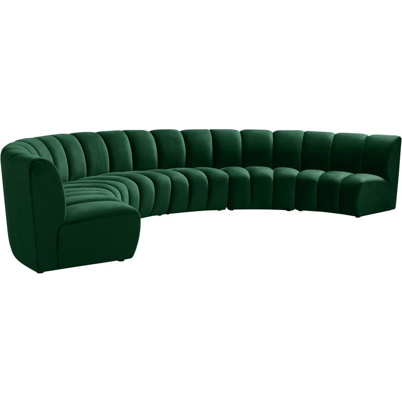 Meridian Infinity Green Velvet 6pc. Modular Sectional IMAGE 3