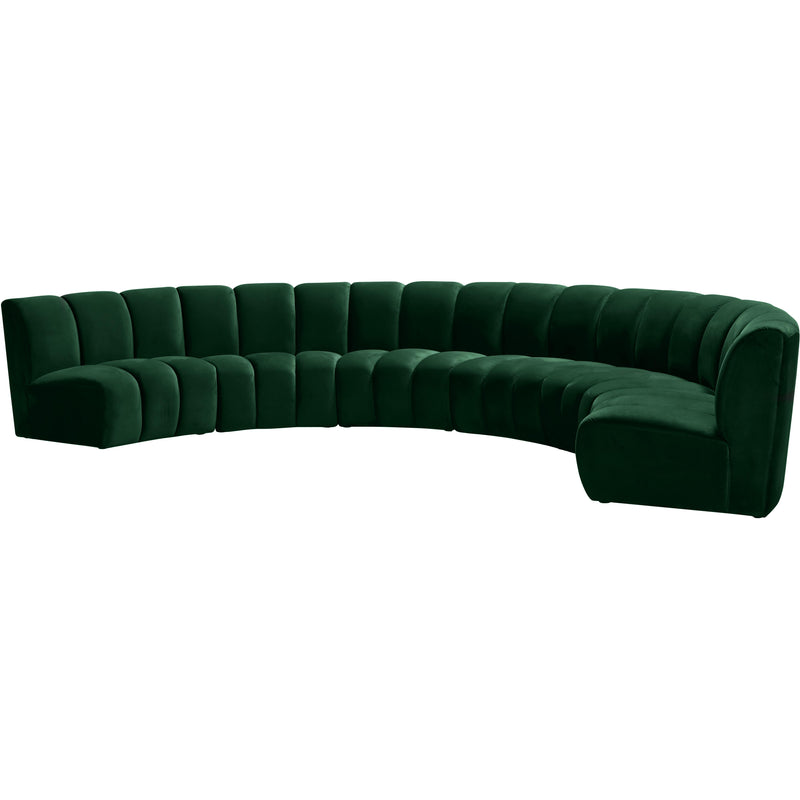 Meridian Infinity Green Velvet 6pc. Modular Sectional IMAGE 4