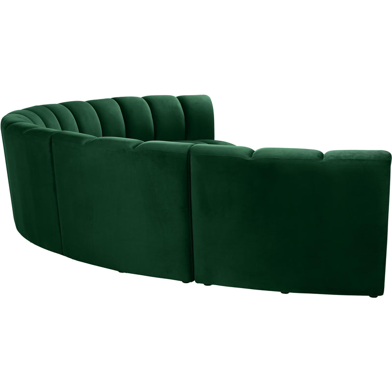 Meridian Infinity Green Velvet 6pc. Modular Sectional IMAGE 5