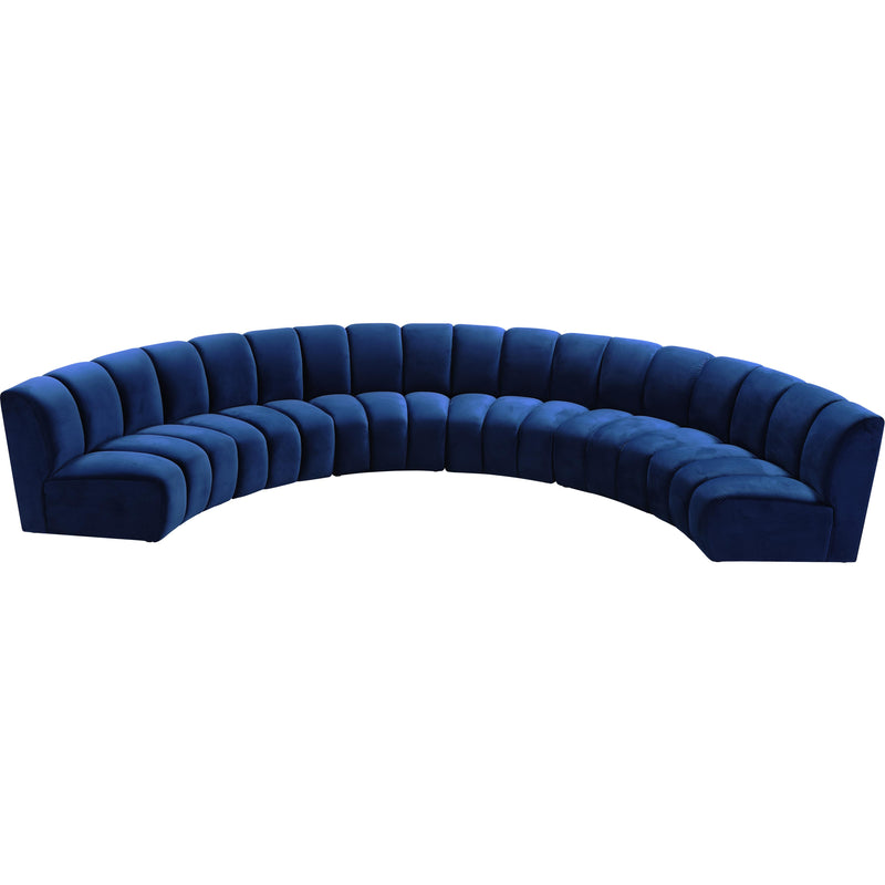 Meridian Infinity Navy Velvet 6pc. Modular Sectional IMAGE 2