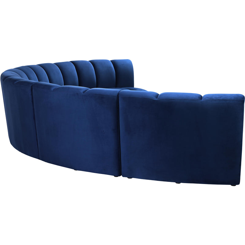 Meridian Infinity Navy Velvet 6pc. Modular Sectional IMAGE 5