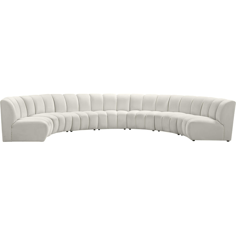 Meridian Infinity Cream Velvet 7pc. Modular Sectional IMAGE 1