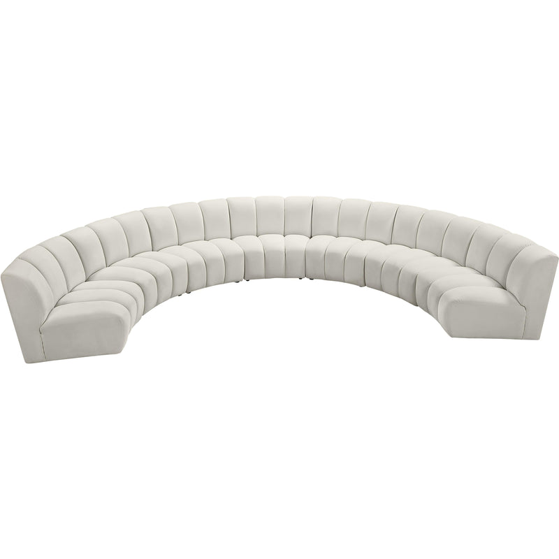 Meridian Infinity Cream Velvet 7pc. Modular Sectional IMAGE 3