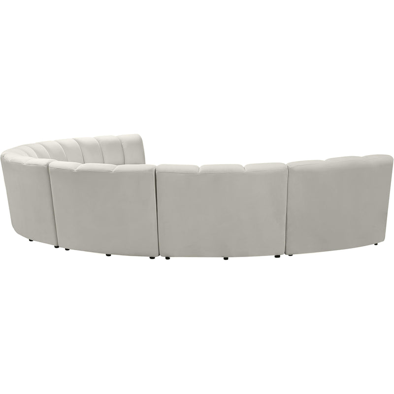 Meridian Infinity Cream Velvet 7pc. Modular Sectional IMAGE 4