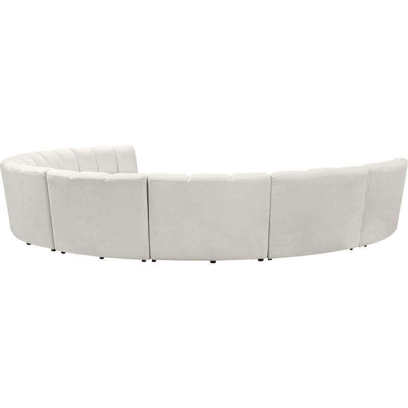 Meridian Infinity Cream Velvet 8pc. Modular Sectional IMAGE 4