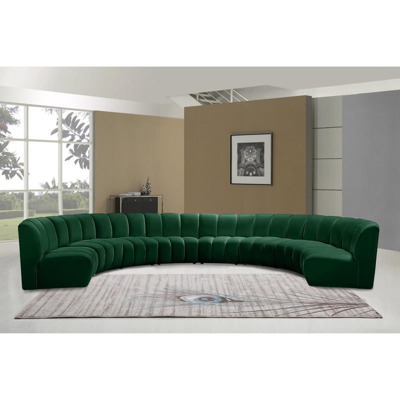 Meridian Infinity Green Velvet 8pc. Modular Sectional IMAGE 10