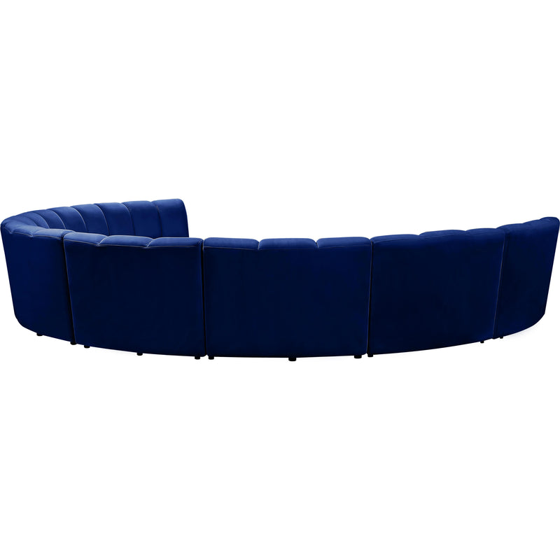 Meridian Infinity Navy Velvet 8pc. Modular Sectional IMAGE 4