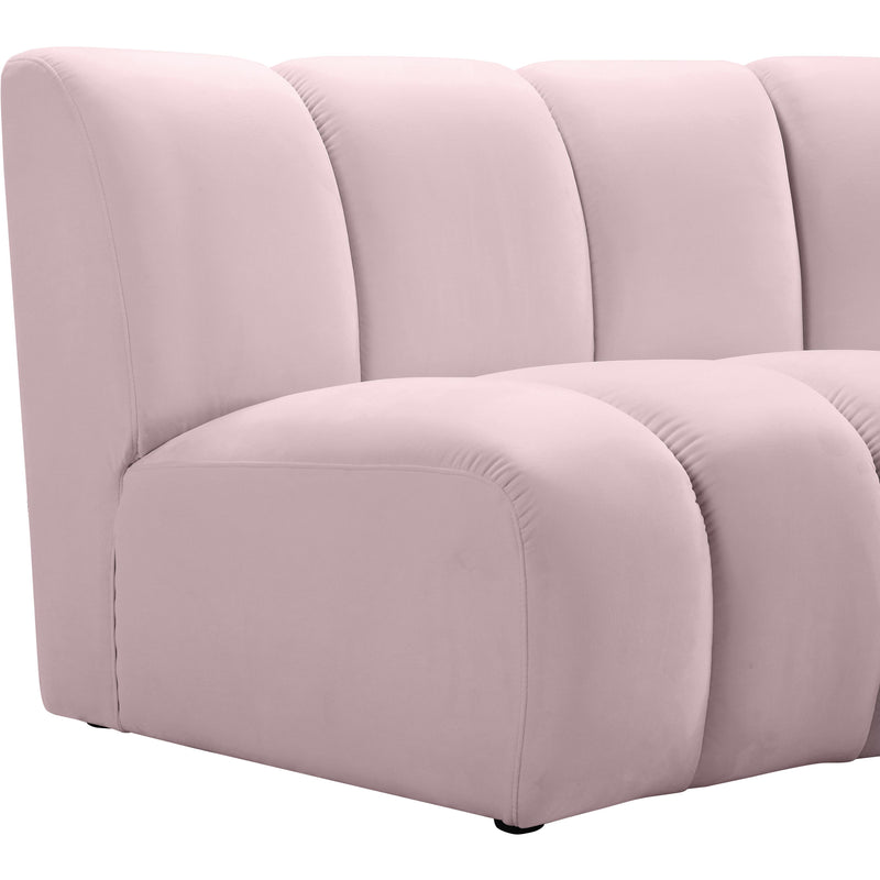 Meridian Infinity Pink Velvet 8pc. Modular Sectional IMAGE 6