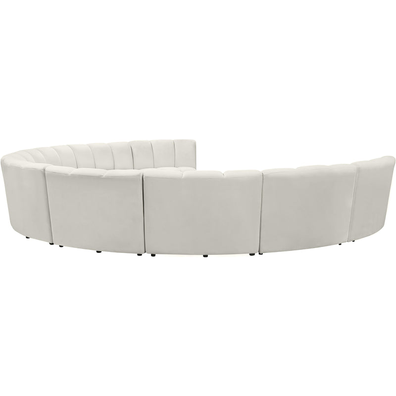 Meridian Infinity Cream Velvet 9pc. Modular Sectional IMAGE 4