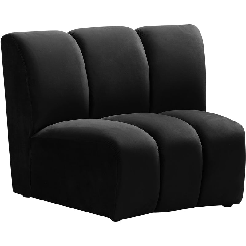 Meridian Infinity Black Velvet Modular Chair IMAGE 1