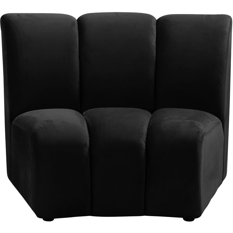 Meridian Infinity Black Velvet Modular Chair IMAGE 2