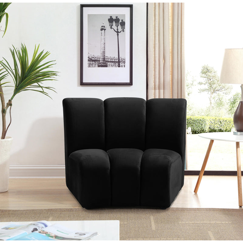 Meridian Infinity Black Velvet Modular Chair IMAGE 6