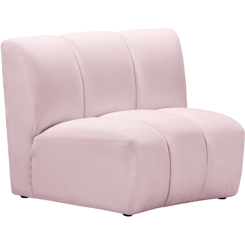 Meridian Infinity Pink Velvet Modular Chair IMAGE 1