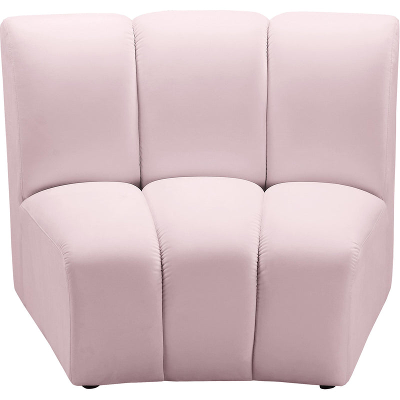 Meridian Infinity Pink Velvet Modular Chair IMAGE 2