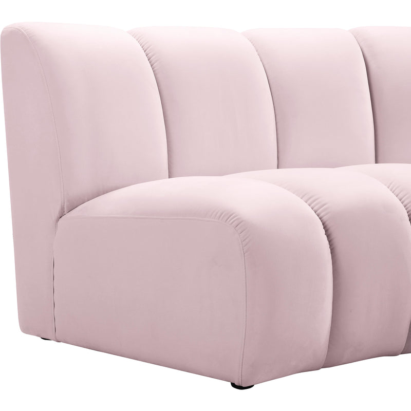 Meridian Infinity Pink Velvet Modular Chair IMAGE 5