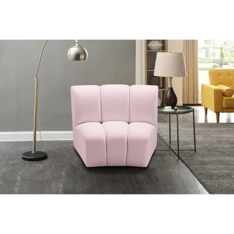 Meridian Infinity Pink Velvet Modular Chair IMAGE 6